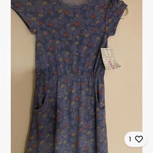 Lularoe girls dress size 8 Mae new with tag has side pockets